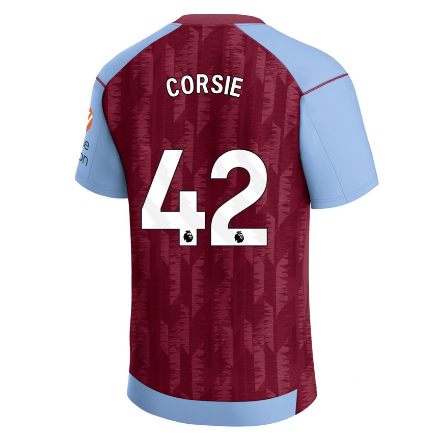 Kids Football Rachel Corsie #42 Claret Blue Home Jersey 2023/24 T-Shirt Canada