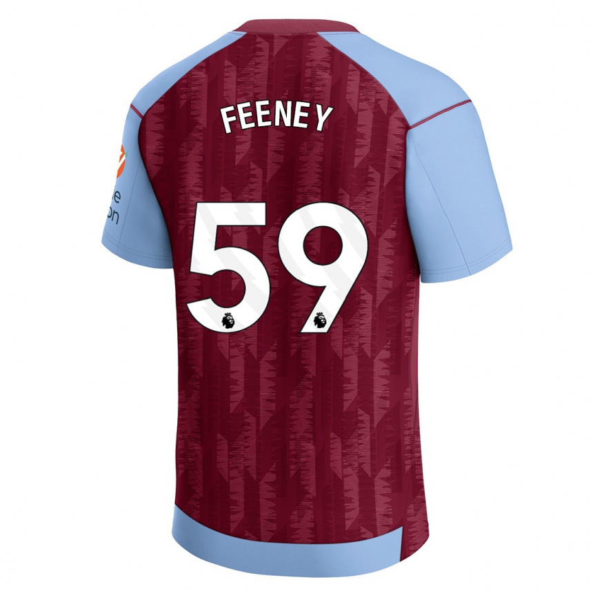 Kids Football Josh Feeney #59 Claret Blue Home Jersey 2023/24 T-Shirt Canada