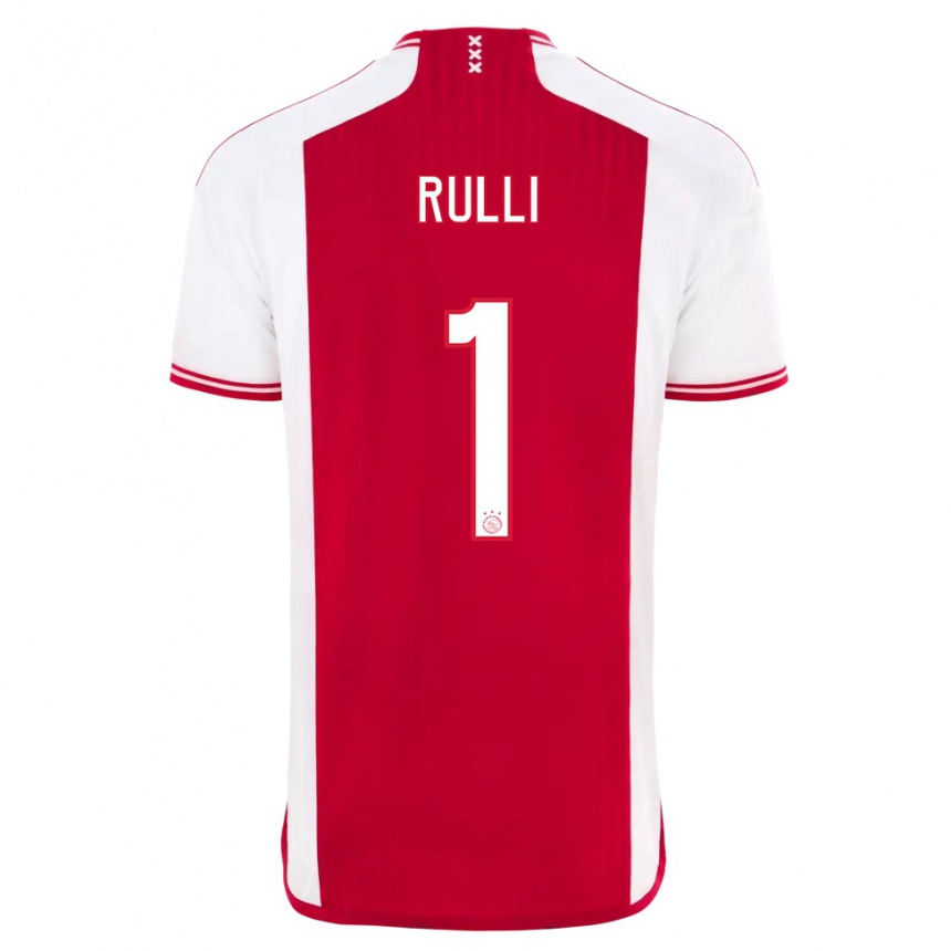 Kids  Gerónimo Rulli #1 Red White Home Jersey 2023/24 T-Shirt Canada