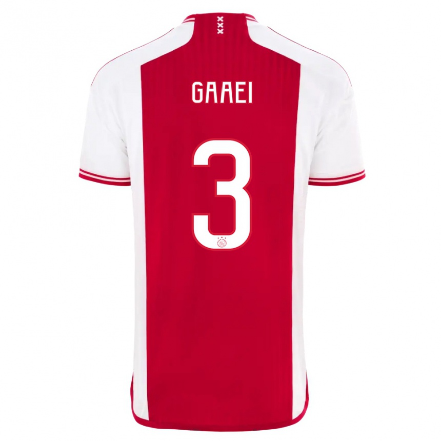 Enfant Football Maillot Anton Gaaei #3 Rouge Blanc Tenues Domicile 2023/24 Canada