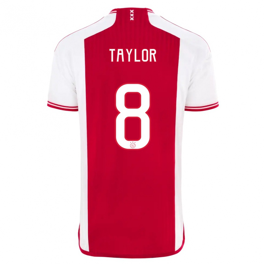 Enfant Football Maillot Kenneth Taylor #8 Rouge Blanc Tenues Domicile 2023/24 Canada