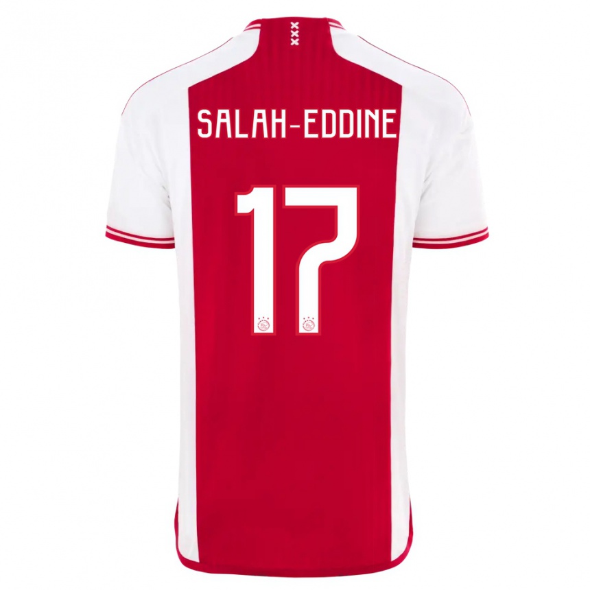 Kids  Anass Salah-Eddine #17 Red White Home Jersey 2023/24 T-Shirt Canada