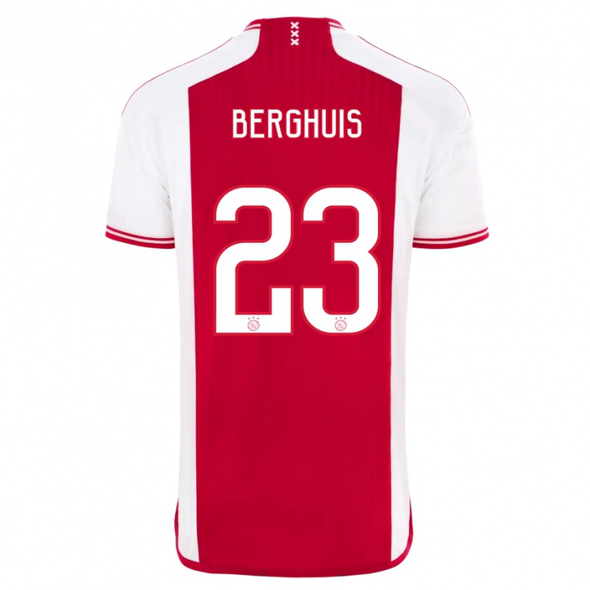 Enfant Football Maillot Steven Berghuis #23 Rouge Blanc Tenues Domicile 2023/24 Canada