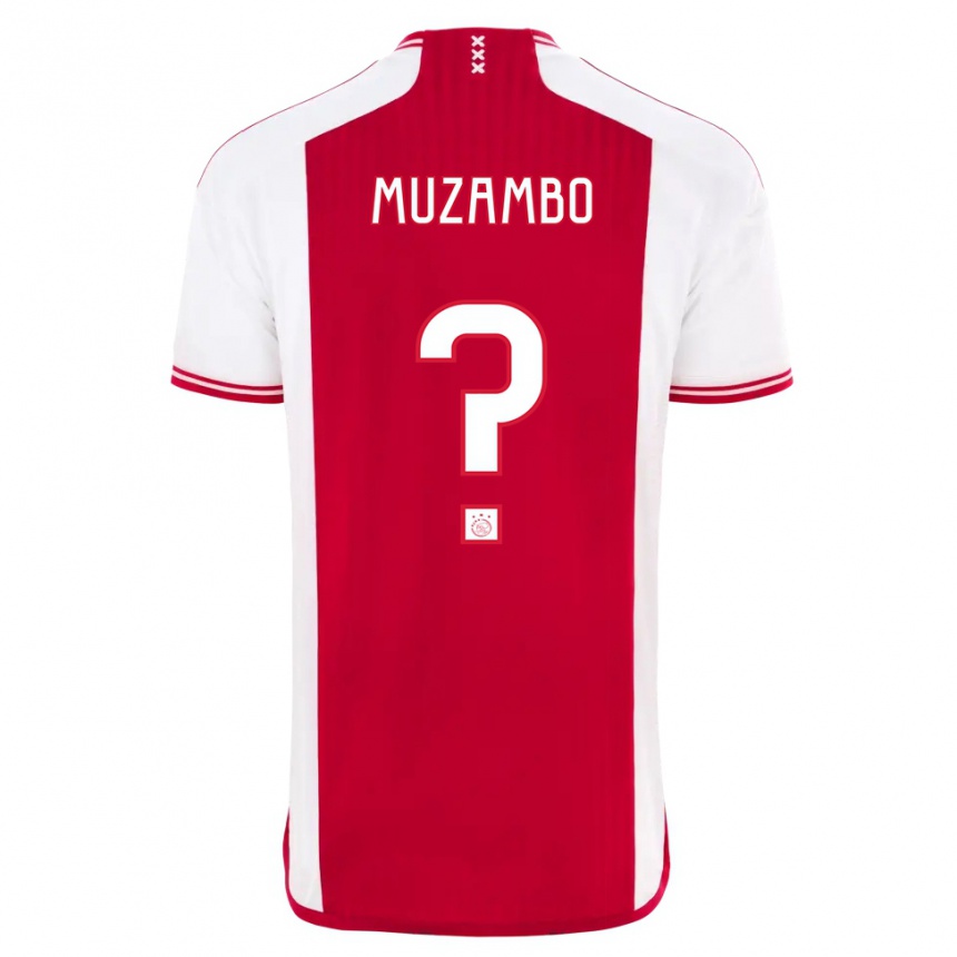 Kids  Stanis Idumbo Muzambo #0 Red White Home Jersey 2023/24 T-Shirt Canada