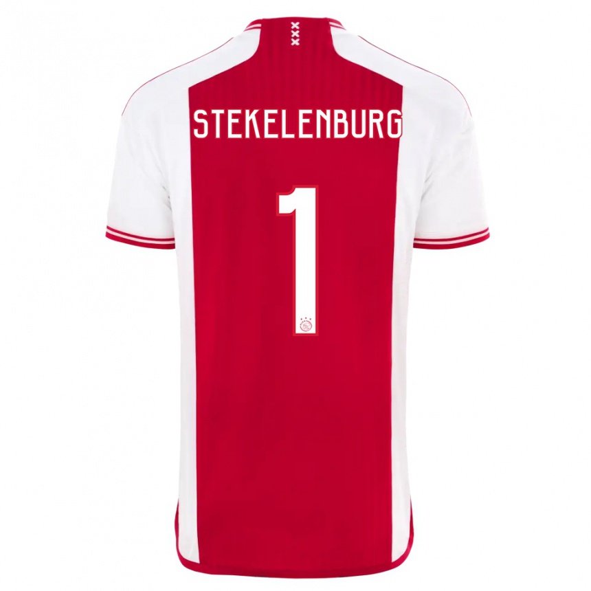 Kids Maarten Stekelenburg #1 Red White Home Jersey 2023/24 T-Shirt Canada