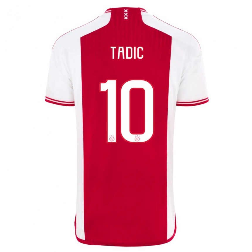 Kids  Dusan Tadic #10 Red White Home Jersey 2023/24 T-Shirt Canada