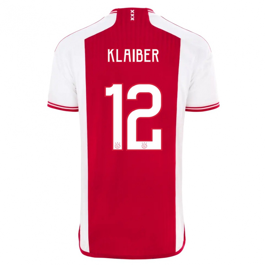 Kids  Sean Klaiber #12 Red White Home Jersey 2023/24 T-Shirt Canada