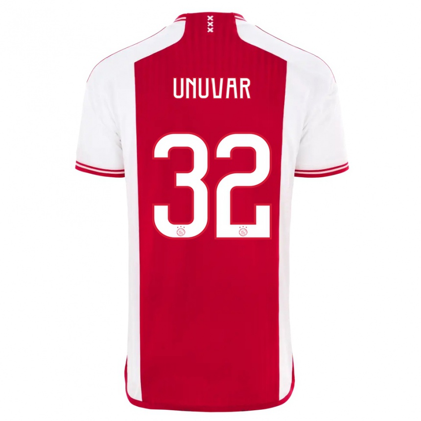 Kids  Naci Unuvar #32 Red White Home Jersey 2023/24 T-Shirt Canada