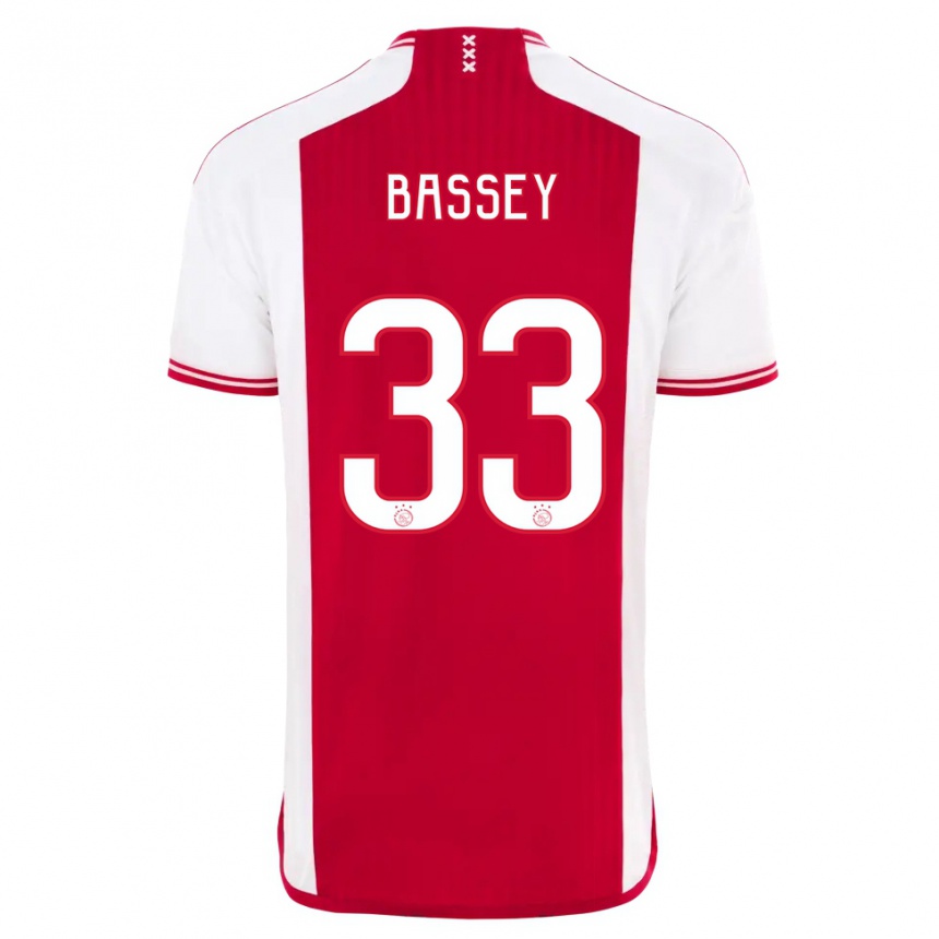 Kids Calvin Bassey #33 Red White Home Jersey 2023/24 T-Shirt Canada