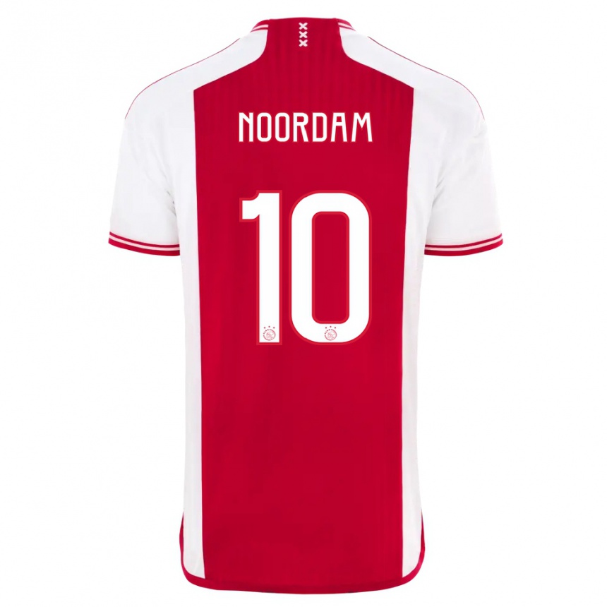 Enfant Football Maillot Nadine Noordam #10 Rouge Blanc Tenues Domicile 2023/24 Canada