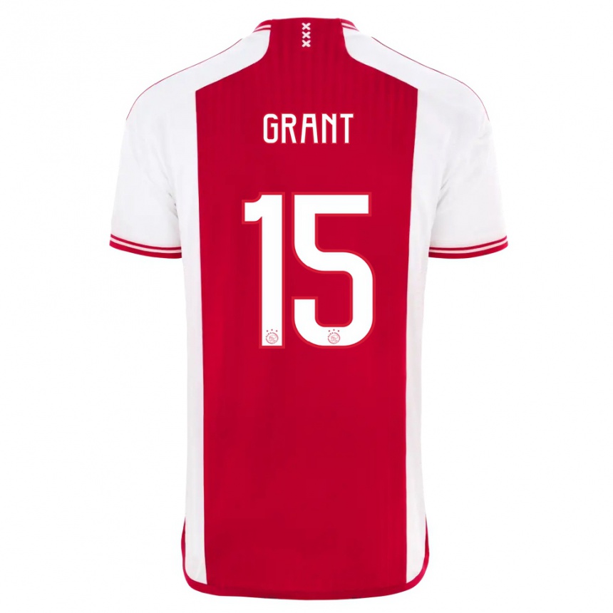 Enfant Football Maillot Chasity Grant #15 Rouge Blanc Tenues Domicile 2023/24 Canada