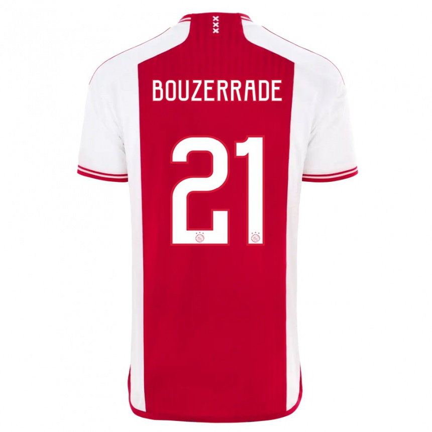 Kids  Zaina Bouzerrade #21 Red White Home Jersey 2023/24 T-Shirt Canada