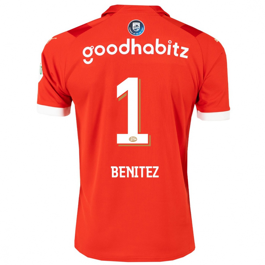 Kids Football Walter Benítez #1 Red Home Jersey 2023/24 T-Shirt Canada