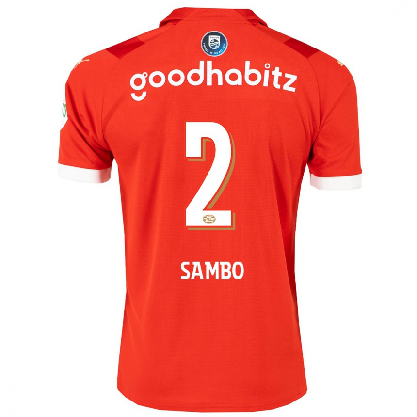 Enfant Football Maillot Shurandy Sambo #2 Rouge Tenues Domicile 2023/24 Canada