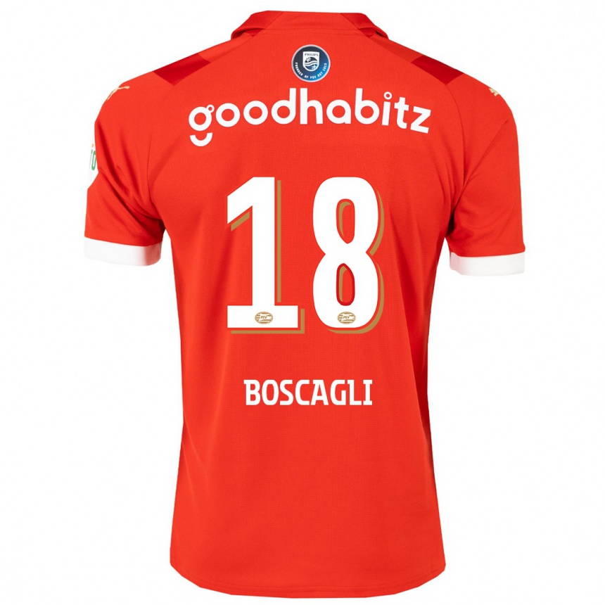 Enfant Football Maillot Olivier Boscagli #18 Rouge Tenues Domicile 2023/24 Canada