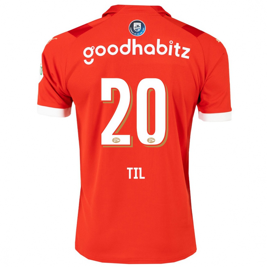 Enfant Football Maillot Guus Til #20 Rouge Tenues Domicile 2023/24 Canada