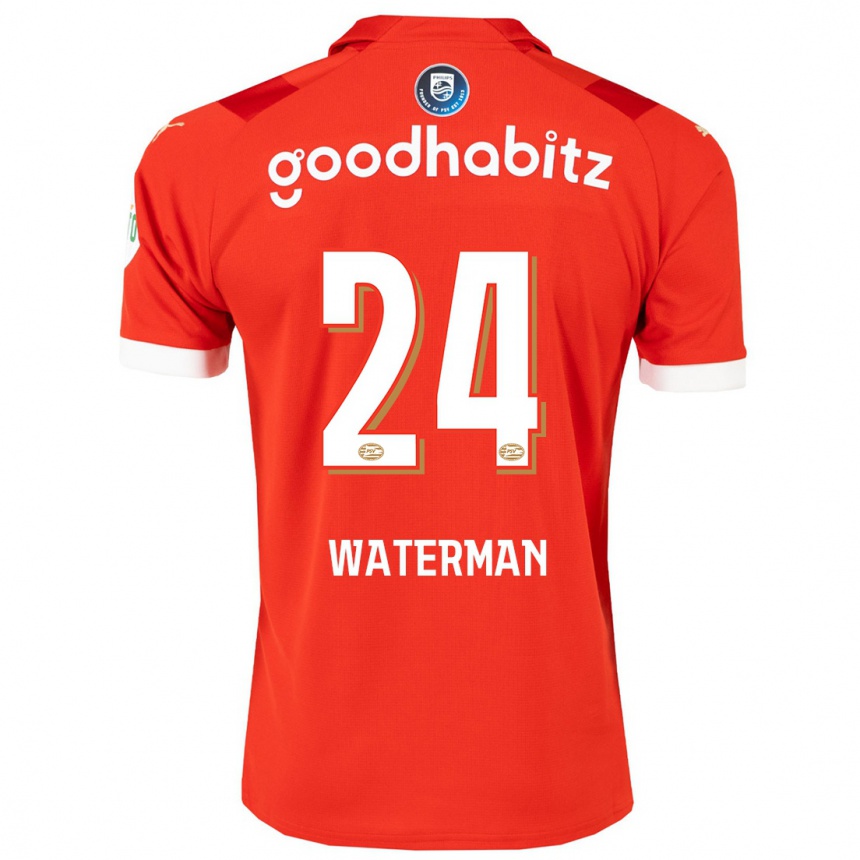 Kids Football Boy Waterman #24 Red Home Jersey 2023/24 T-Shirt Canada