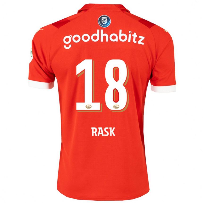 Enfant Football Maillot Caroline Rask #18 Rouge Tenues Domicile 2023/24 Canada