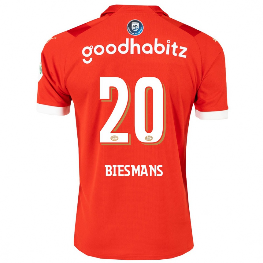 Kids Football Julie Biesmans #20 Red Home Jersey 2023/24 T-Shirt Canada