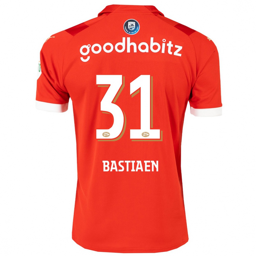 Kids Football Femke Bastiaen #31 Red Home Jersey 2023/24 T-Shirt Canada