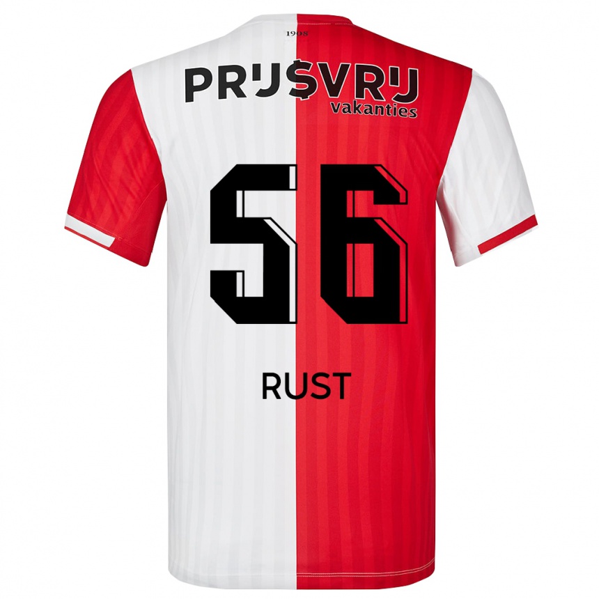 Kids Football Fabiano Rust #56 Red White Home Jersey 2023/24 T-Shirt Canada