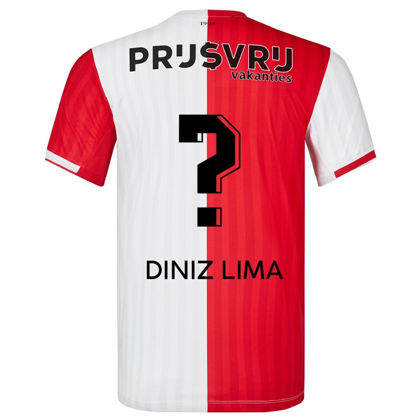 Enfant Football Maillot Lucas Diniz Lima #0 Rouge Blanc Tenues Domicile 2023/24 Canada