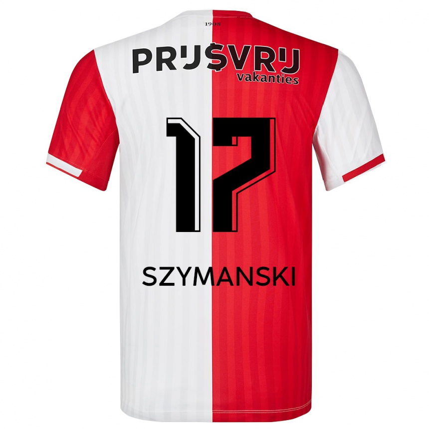 Enfant Football Maillot Sebastian Szymanski #17 Rouge Blanc Tenues Domicile 2023/24 Canada