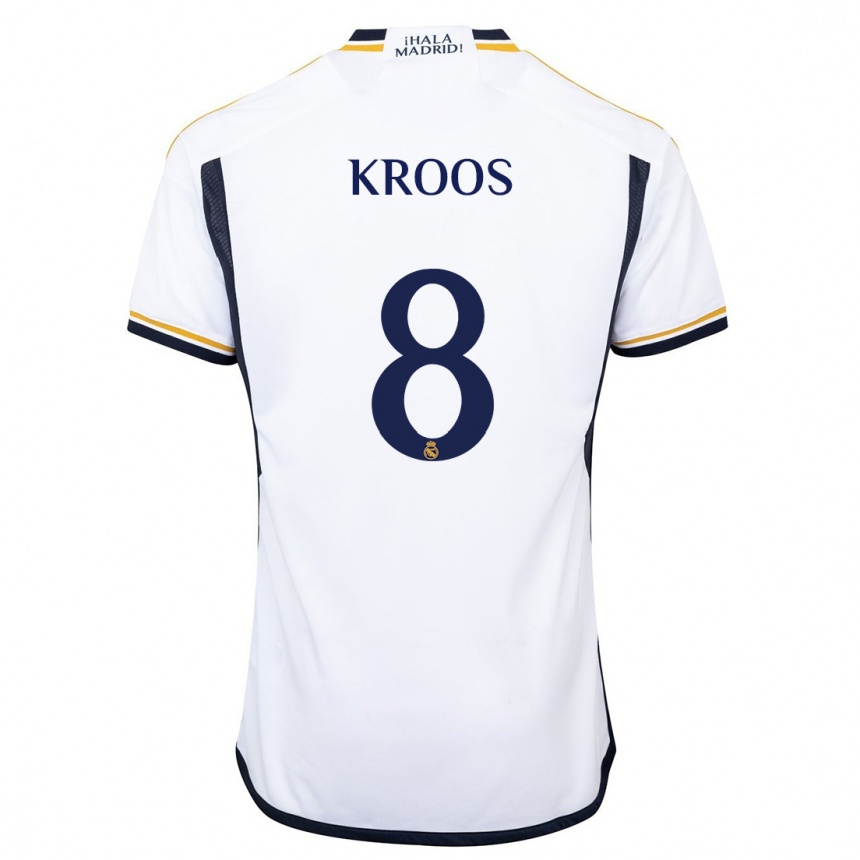 Enfant Football Maillot Toni Kroos #8 Blanc Tenues Domicile 2023/24 Canada