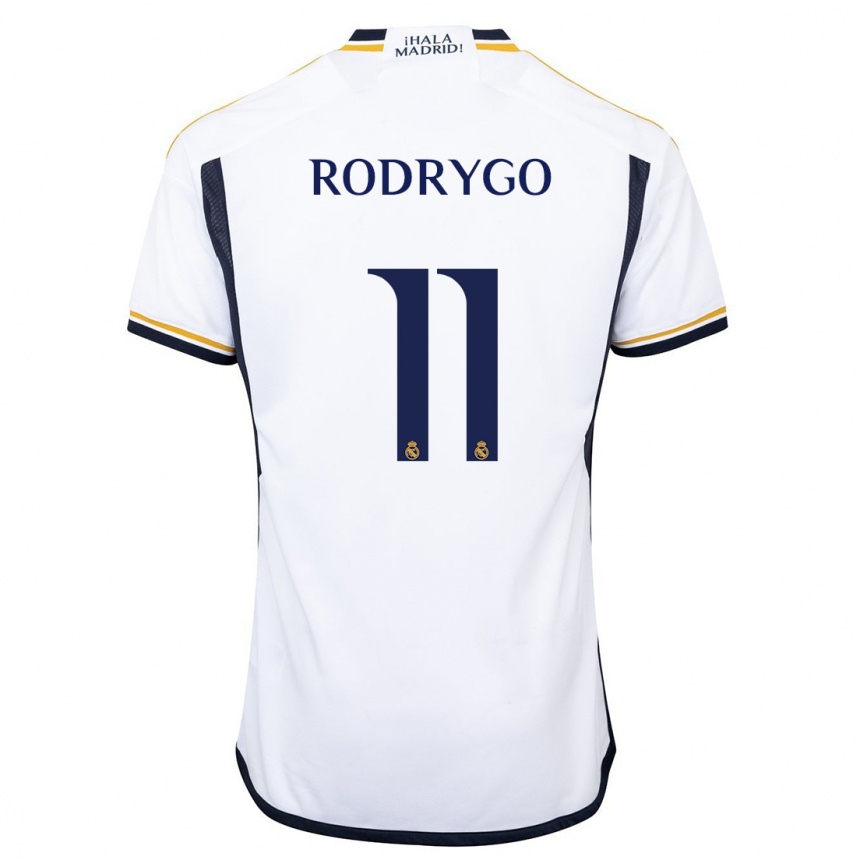 Enfant Football Maillot Rodrygo #11 Blanc Tenues Domicile 2023/24 Canada