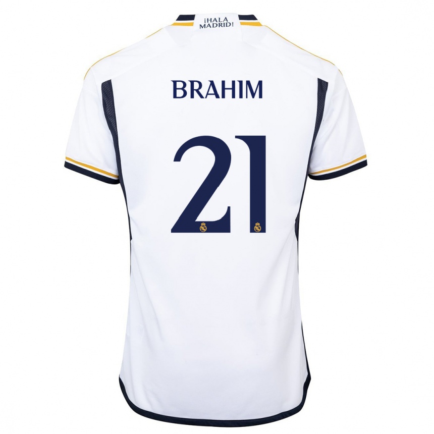 Enfant Football Maillot Brahim Diaz #21 Blanc Tenues Domicile 2023/24 Canada