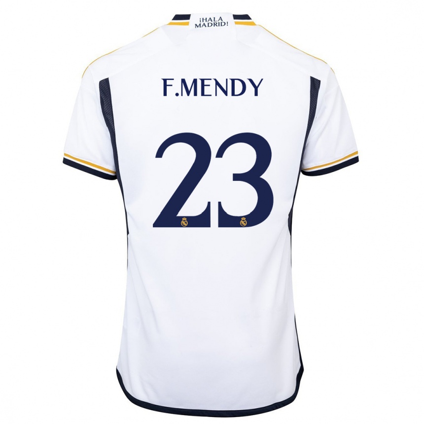 Kids  Ferland Mendy #23 White Home Jersey 2023/24 T-Shirt Canada