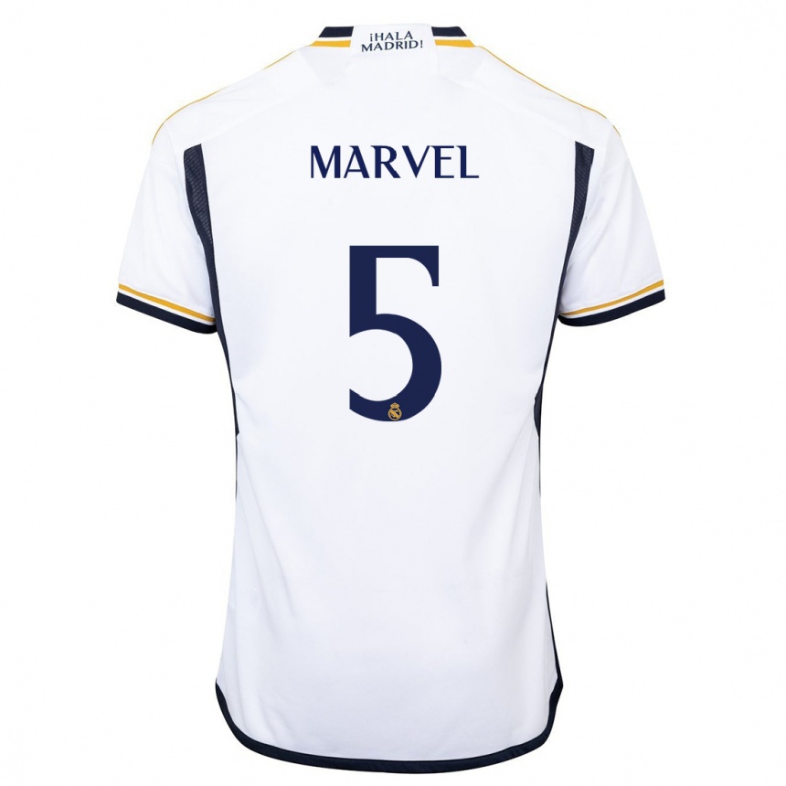 Kids Marvel #5 White Home Jersey 2023/24 T-Shirt Canada