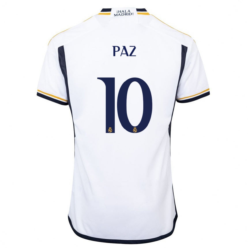 Enfant Football Maillot Nico Paz #10 Blanc Tenues Domicile 2023/24 Canada