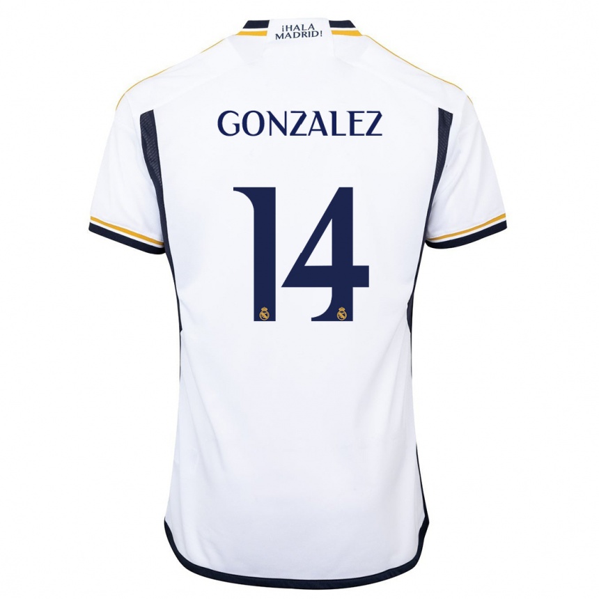 Kids David González #14 White Home Jersey 2023/24 T-Shirt Canada