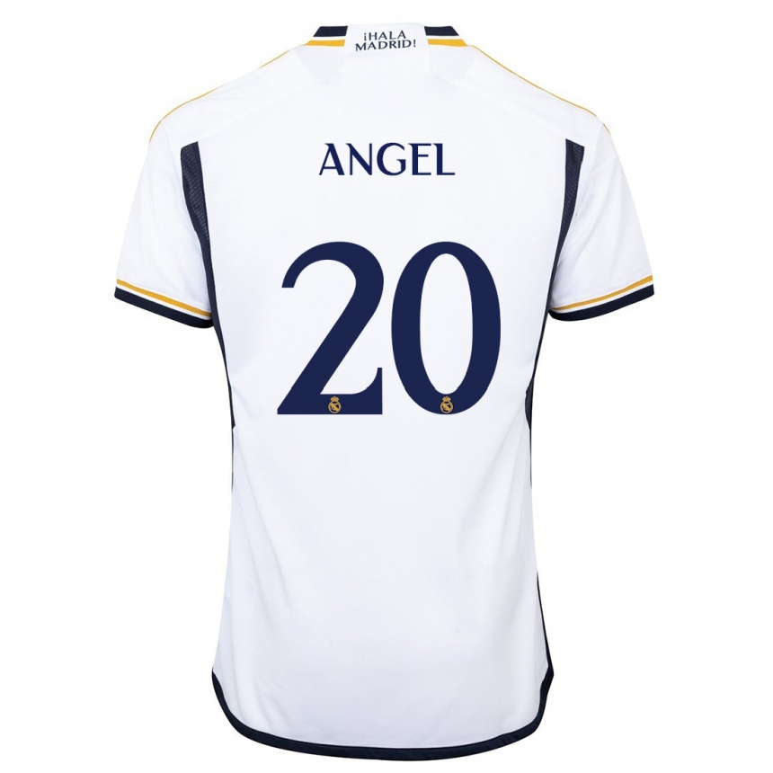 Kids  Manuel Angel #20 White Home Jersey 2023/24 T-Shirt Canada