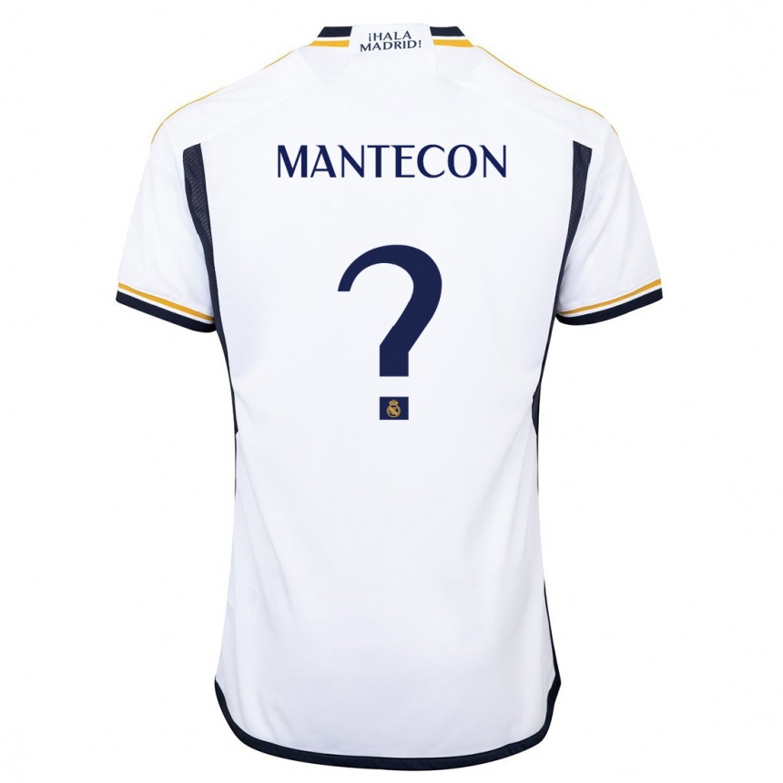 Kids  Hugo Mantecon #0 White Home Jersey 2023/24 T-Shirt Canada