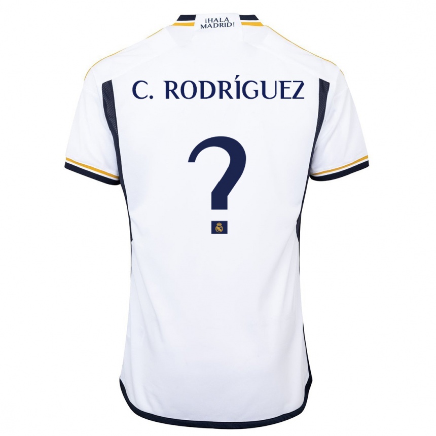 Kids  Carlos Rodríguez #0 White Home Jersey 2023/24 T-Shirt Canada