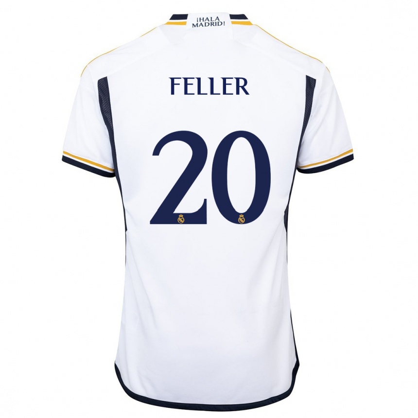 Kids Naomie Feller #20 White Home Jersey 2023/24 T-Shirt Canada