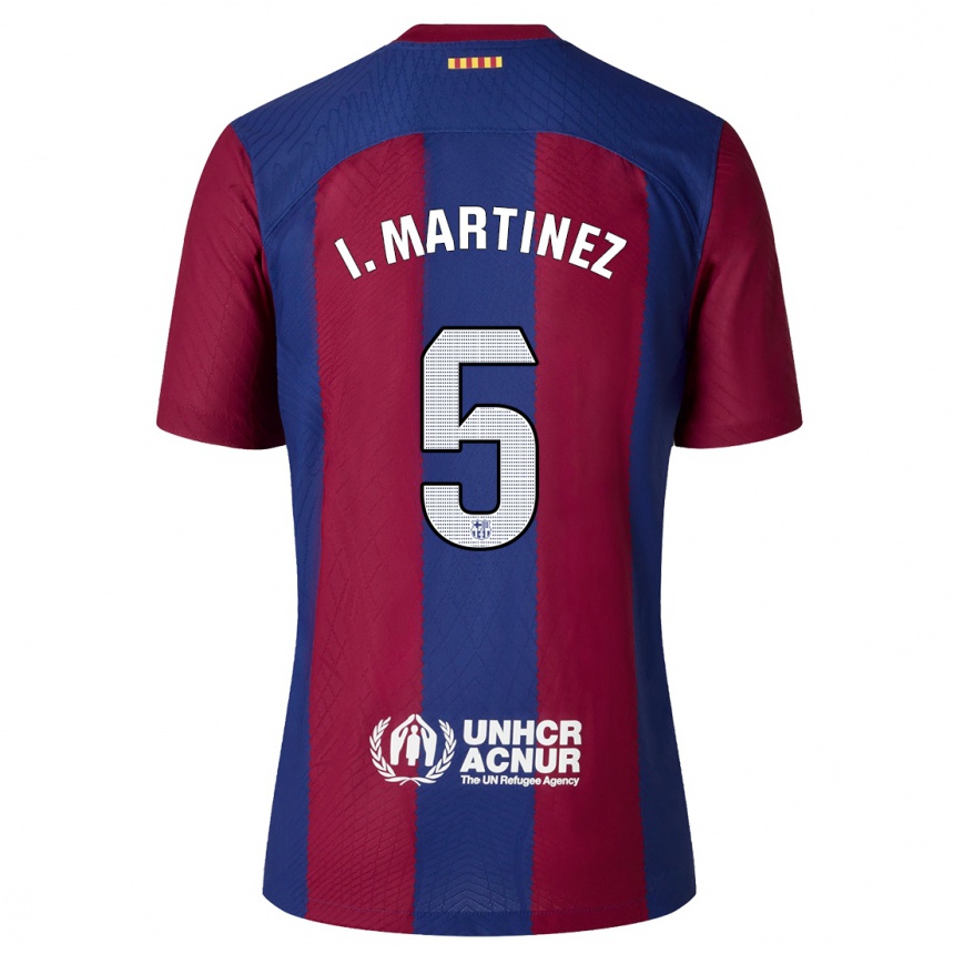 Enfant Football Maillot Iñigo Martínez #5 Rouge Bleu Tenues Domicile 2023/24 Canada