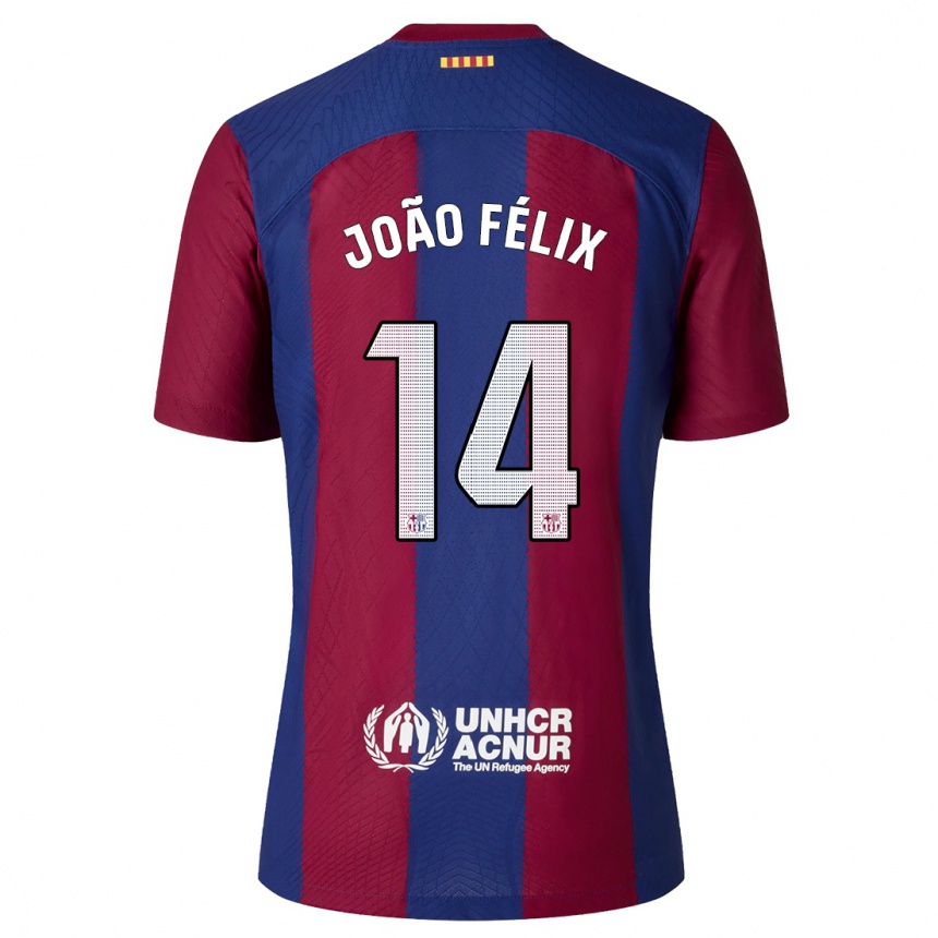 Enfant Football Maillot Joao Felix #14 Rouge Bleu Tenues Domicile 2023/24 Canada