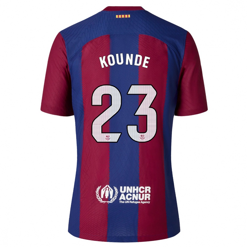 Enfant Football Maillot Jules Koundé #23 Rouge Bleu Tenues Domicile 2023/24 Canada