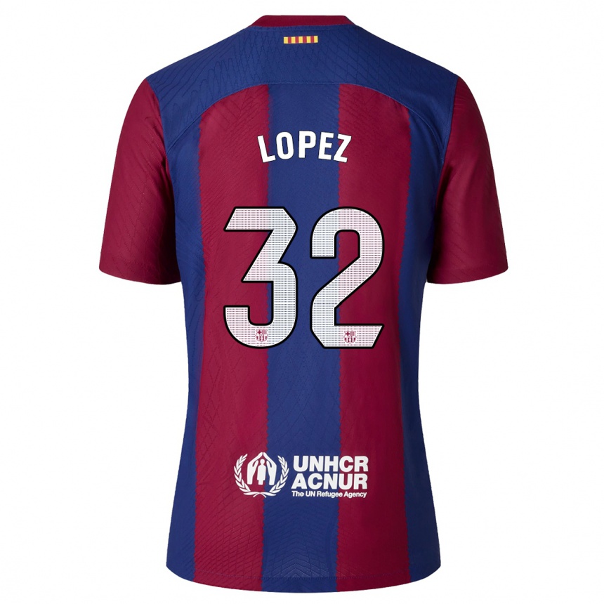 Kids  Fermin Lopez #32 Red Blue Home Jersey 2023/24 T-Shirt Canada