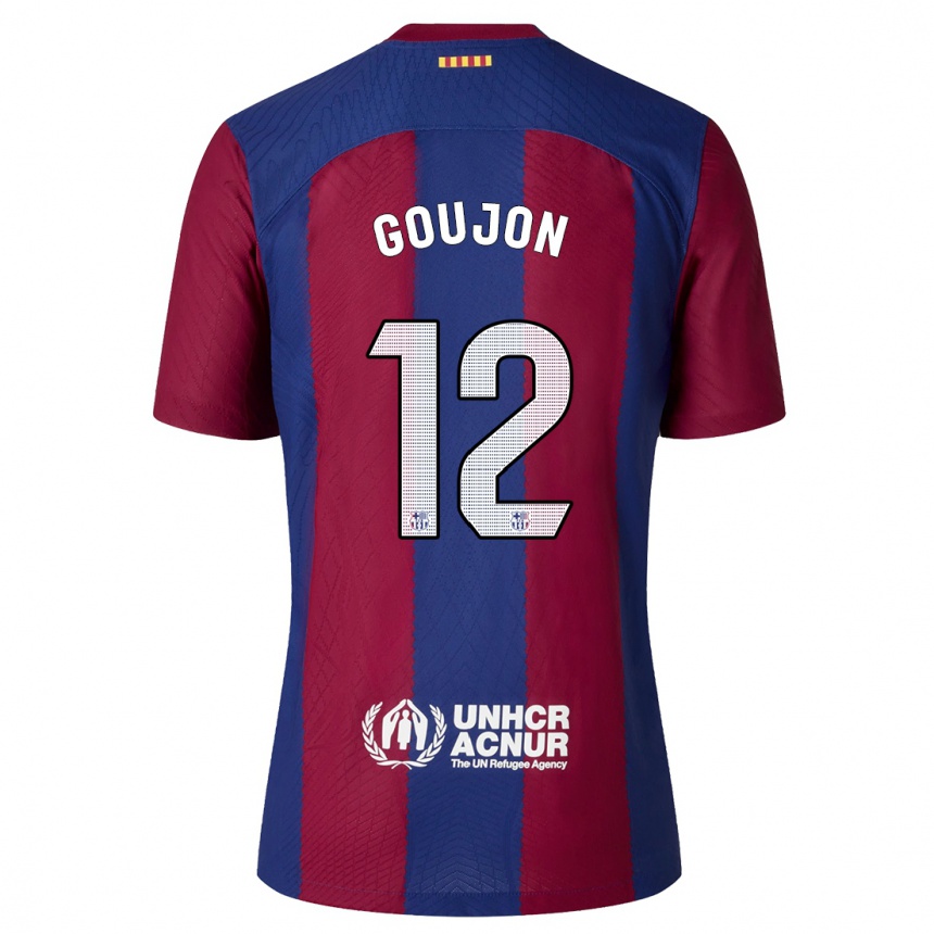 Enfant Football Maillot Iker Goujón #12 Rouge Bleu Tenues Domicile 2023/24 Canada