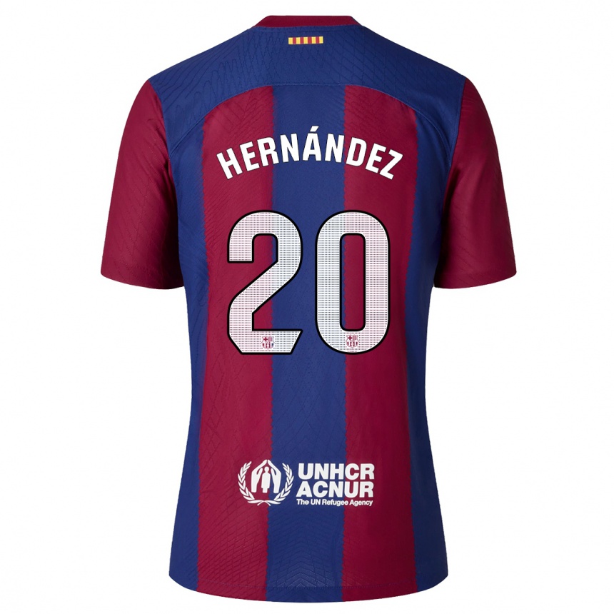 Enfant Football Maillot Unai Hernández #20 Rouge Bleu Tenues Domicile 2023/24 Canada