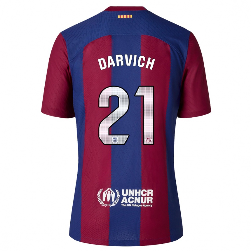 Enfant Football Maillot Noah Darvich #21 Rouge Bleu Tenues Domicile 2023/24 Canada