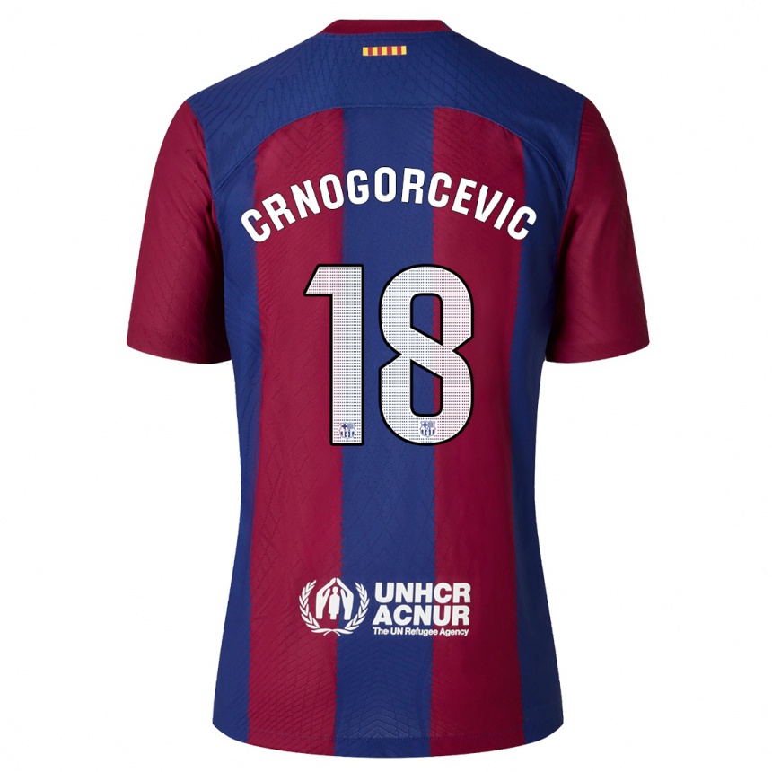 Kids Ana-Maria Crnogorcevic #18 Red Blue Home Jersey 2023/24 T-Shirt Canada