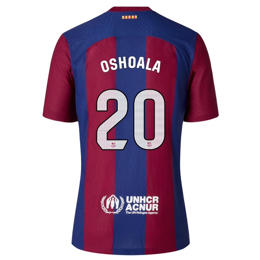 Kids  Asisat Oshoala #20 Red Blue Home Jersey 2023/24 T-Shirt Canada