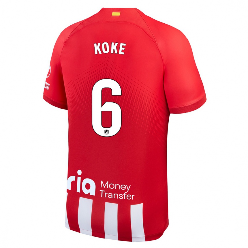 Kids Koke #6 Red White Home Jersey 2023/24 T-Shirt Canada