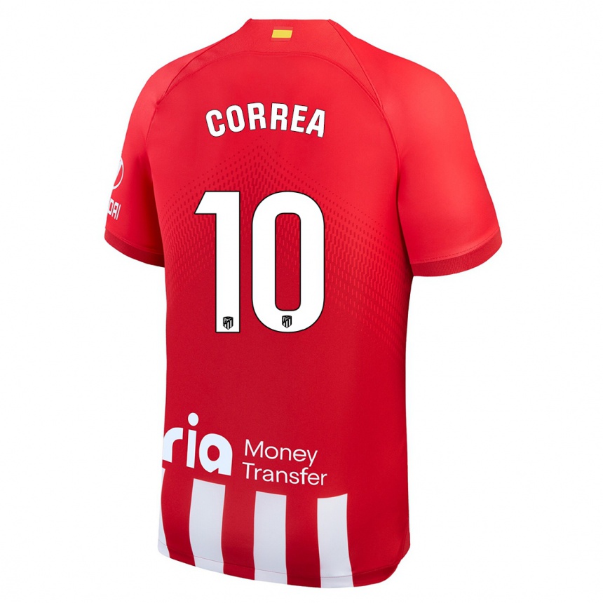 Kids  Angel Correa #10 Red White Home Jersey 2023/24 T-Shirt Canada