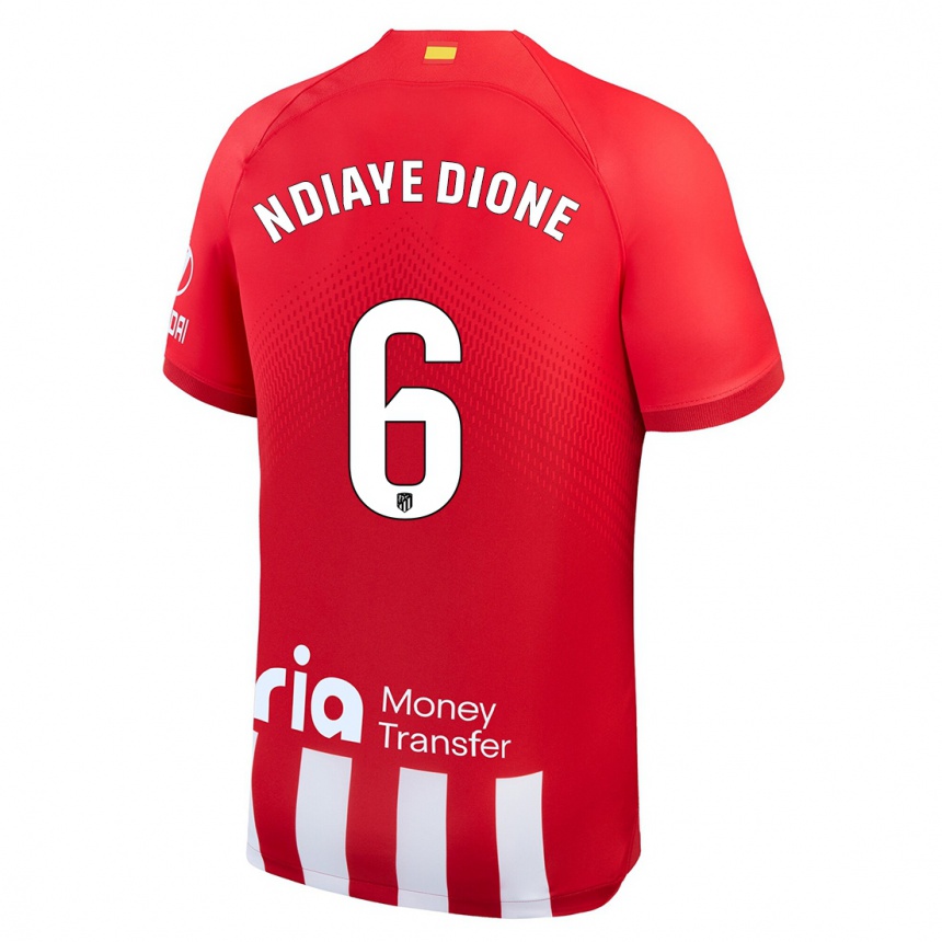 Kids  Assane Ndiaye Dione #6 Red White Home Jersey 2023/24 T-Shirt Canada